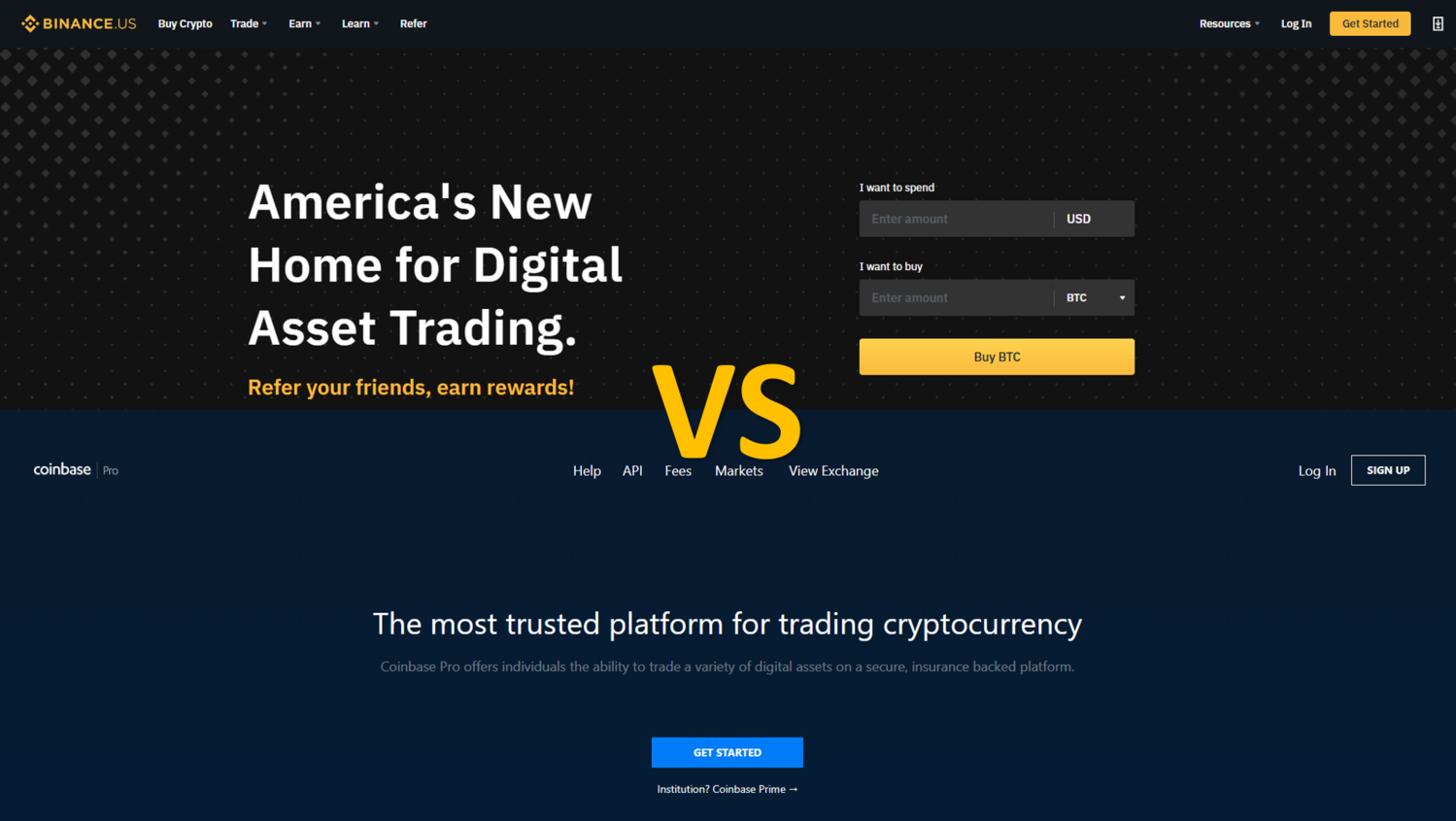 Coinbase vs Binance: Features, Fees & More ()