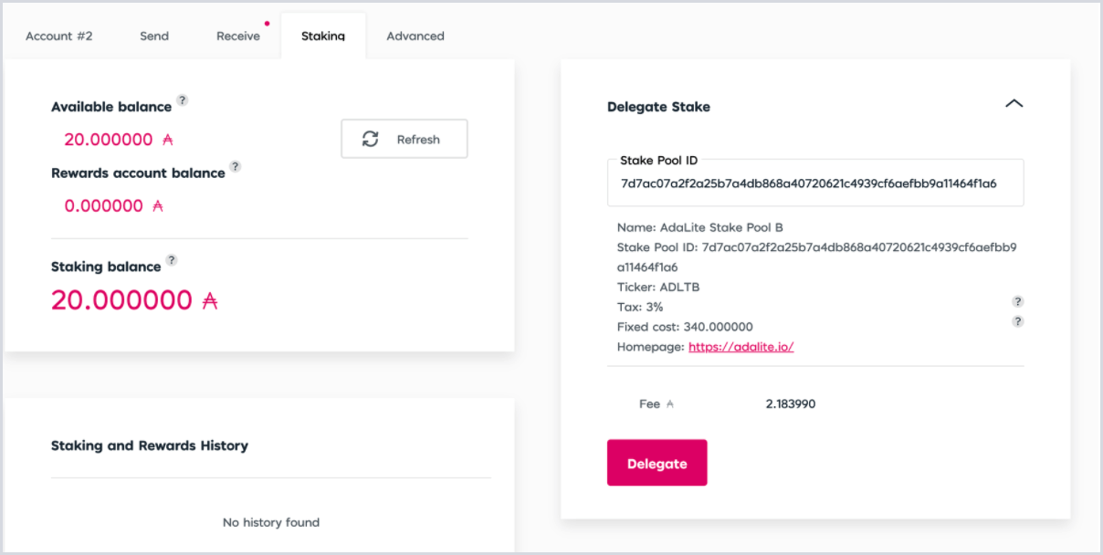 Cardano Staking | Ledger