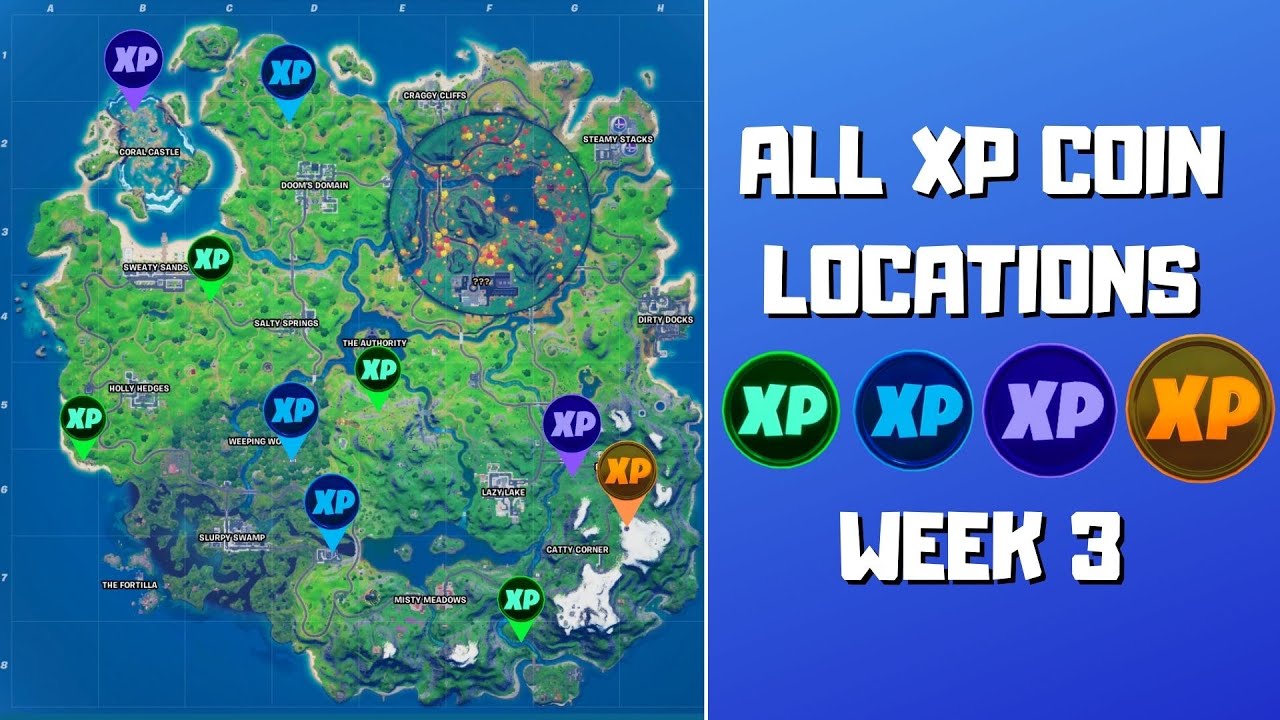 Fortnite: Where To Find All XP Coins - Chapter 2 Season 4 Week 1