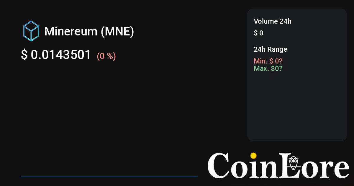 Convert MNE to USD - Minereum to US Dollar Converter | CoinCodex