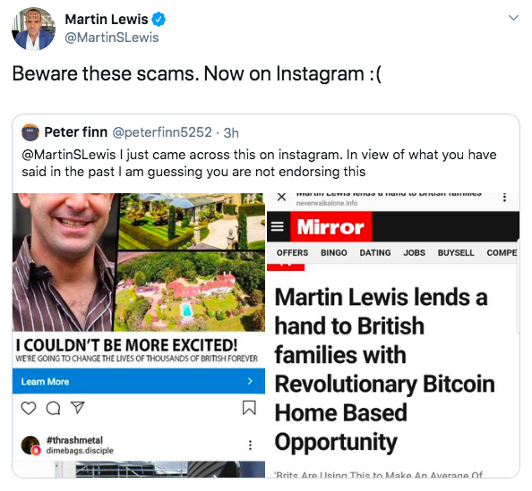 Email Scam Targets Fans of Martin Lewis