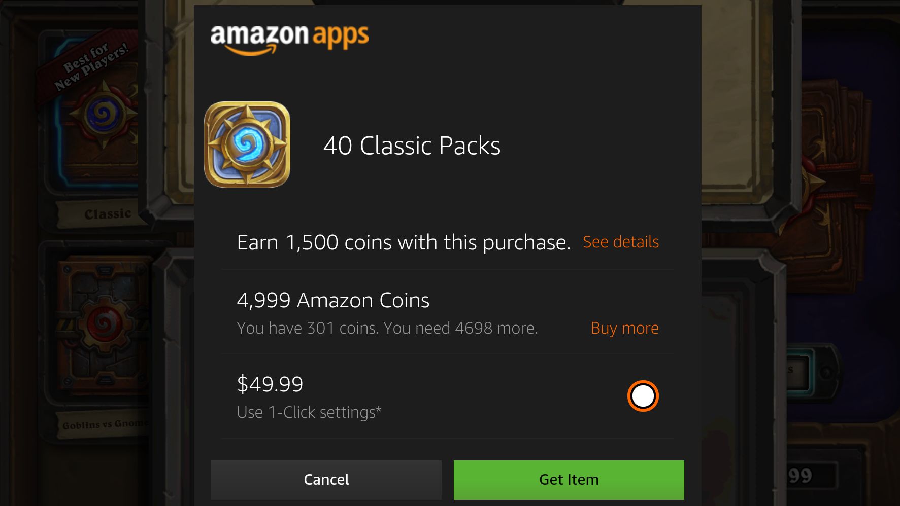 I bought Amazon Coins. I check my orders, it didnt show anything unless its on Digital Orders.