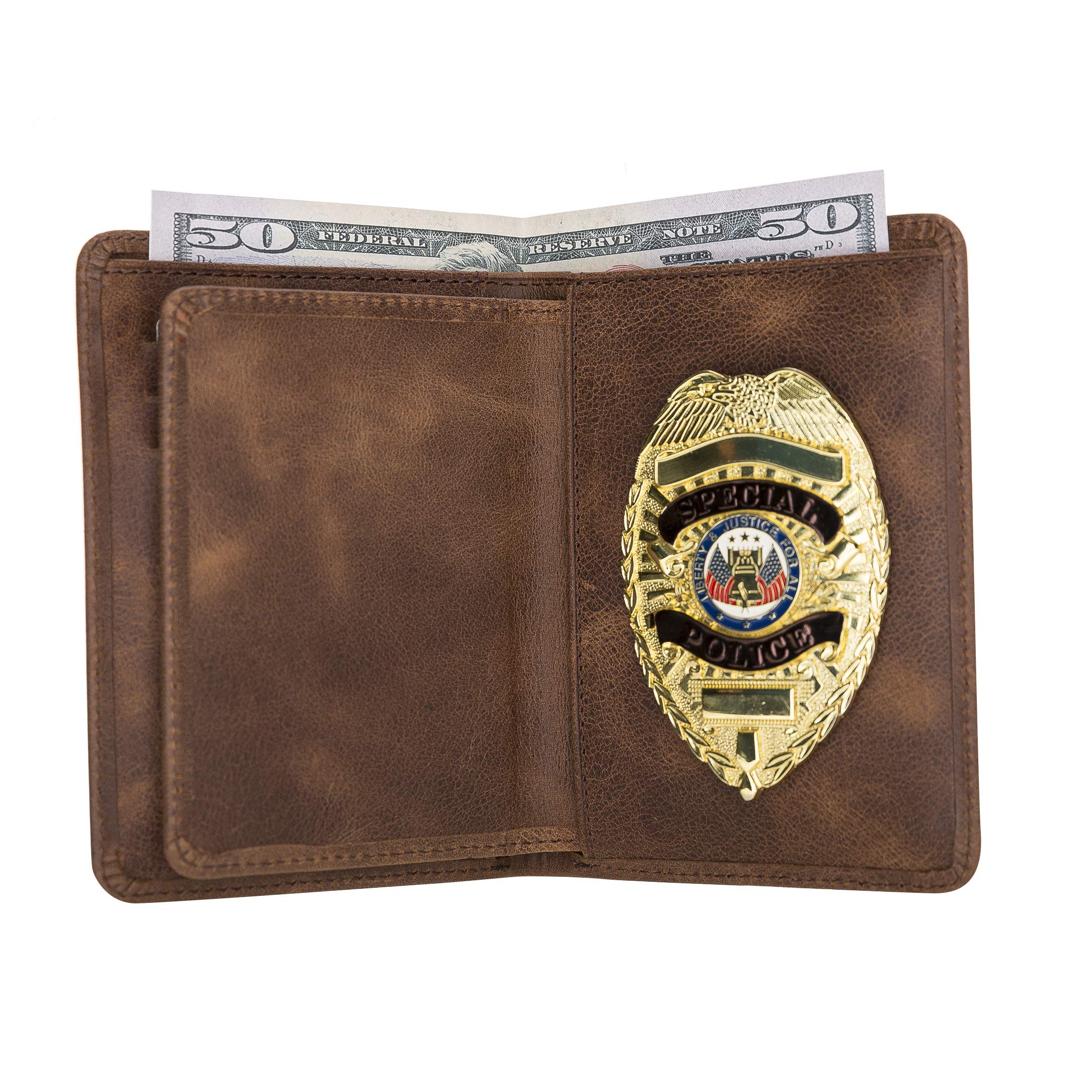 Badge Wallet made in the USA – Bull Sheath Leather