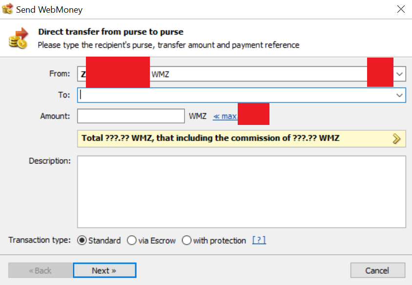 Automated exchange of WebMoney currency