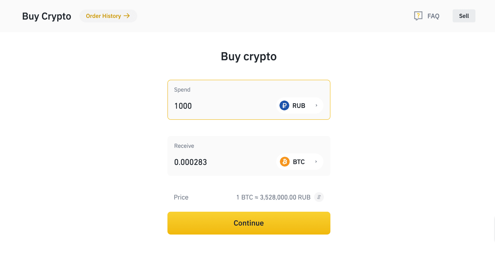 Exchange Bitcoin (BTC) to Binance RUB  where is the best exchange rate?