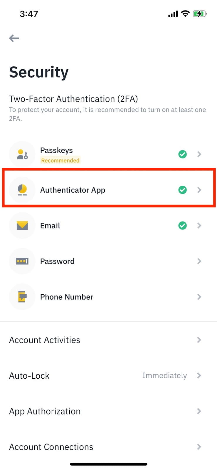 Binance - Authy