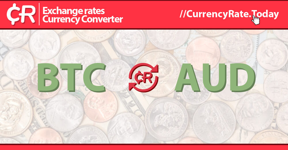 1 BTC to AUD - Bitcoins to Australian Dollars Exchange Rate