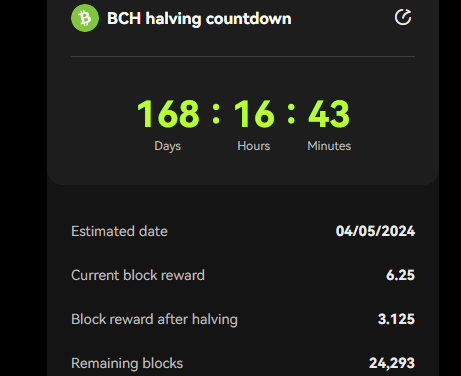 BitcoinSV halving countdown | NiceHash