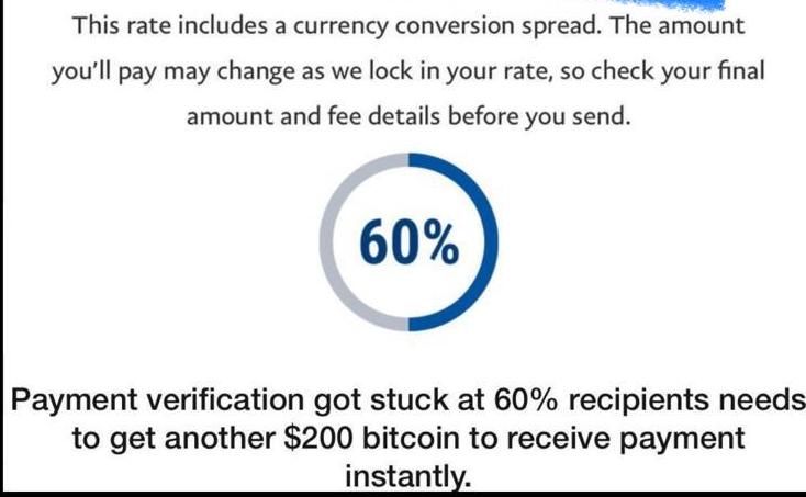 Solved: Is it normal to pay a fee or bitcoin to allow paym - PayPal Community