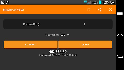 Convert BTC to USD