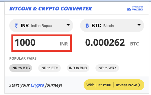 Convert BTC to INR: Bitcoin to India Rupee