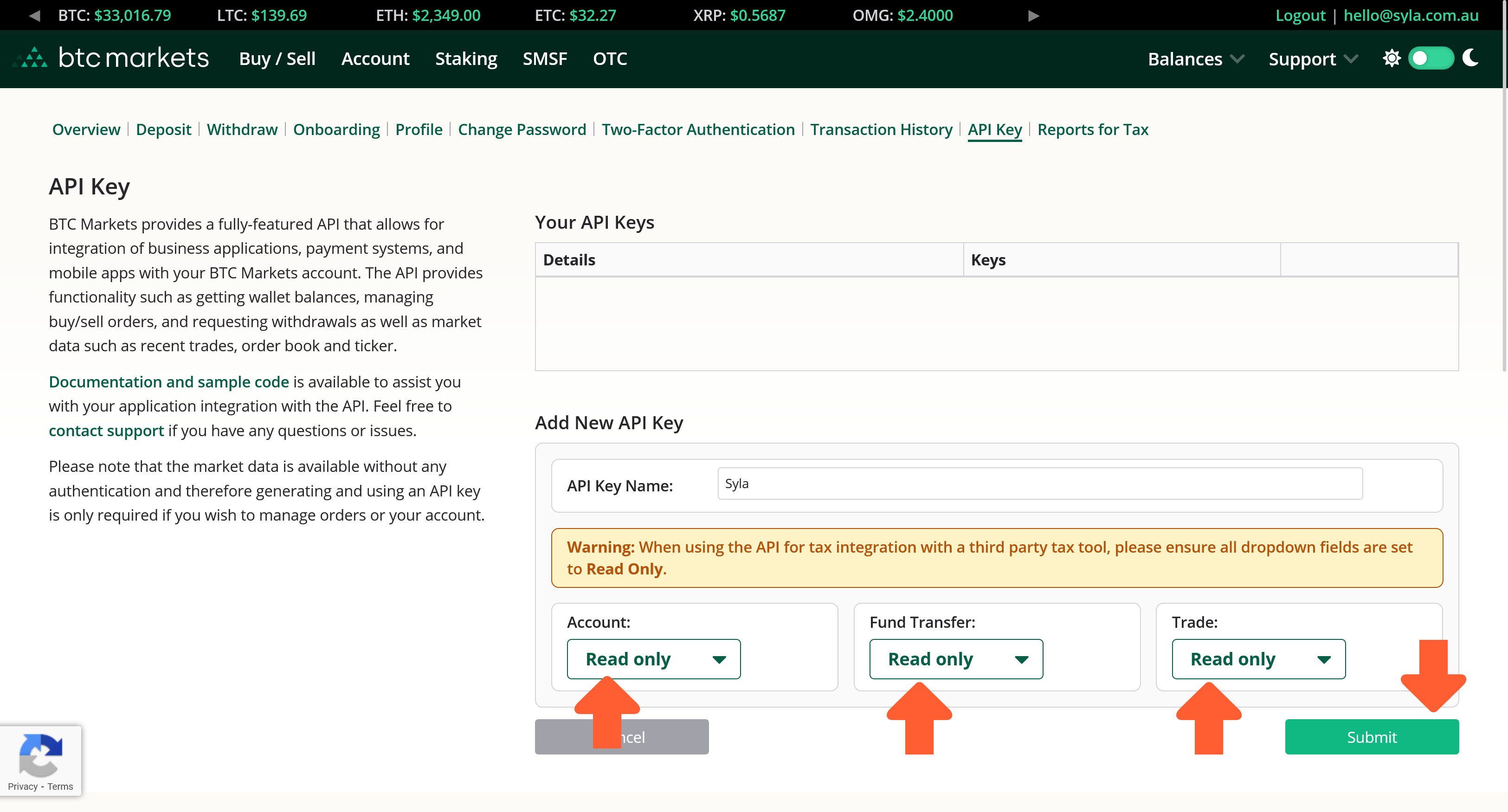 Your new BSB for direct AUD deposits - BTC Markets