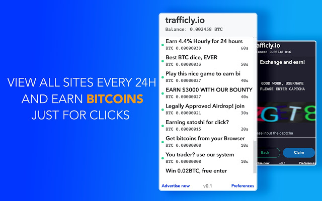 Bitcoin PTC (Paid to Click) Site - Earn BTC for Viewing Ads | BitPaye