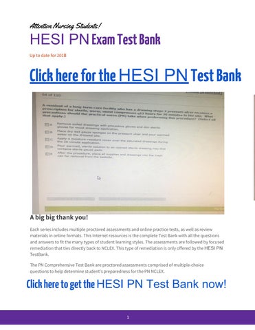 HESI RN EXIT EXAM (V1V7) INET ACTUAL TEST BANK GOOD LUCK!. - Docmerit