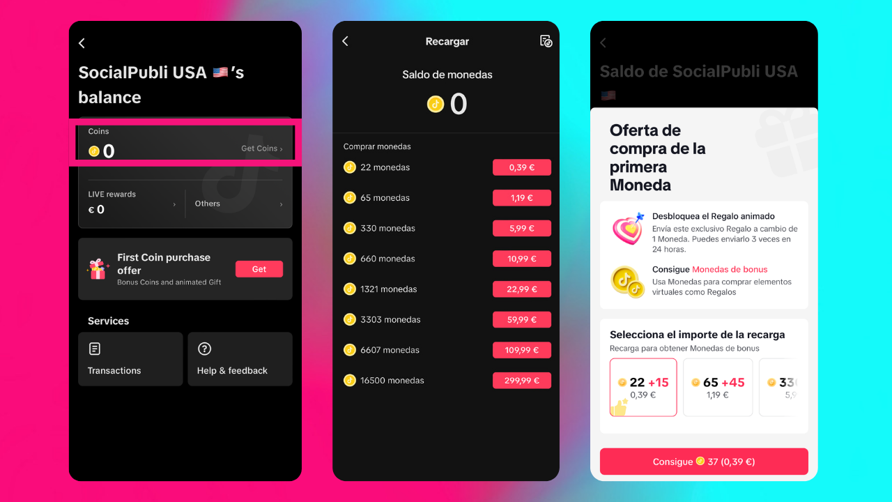 TikTok Coins: Buy and recharge Coins to send Gifts | TikTok