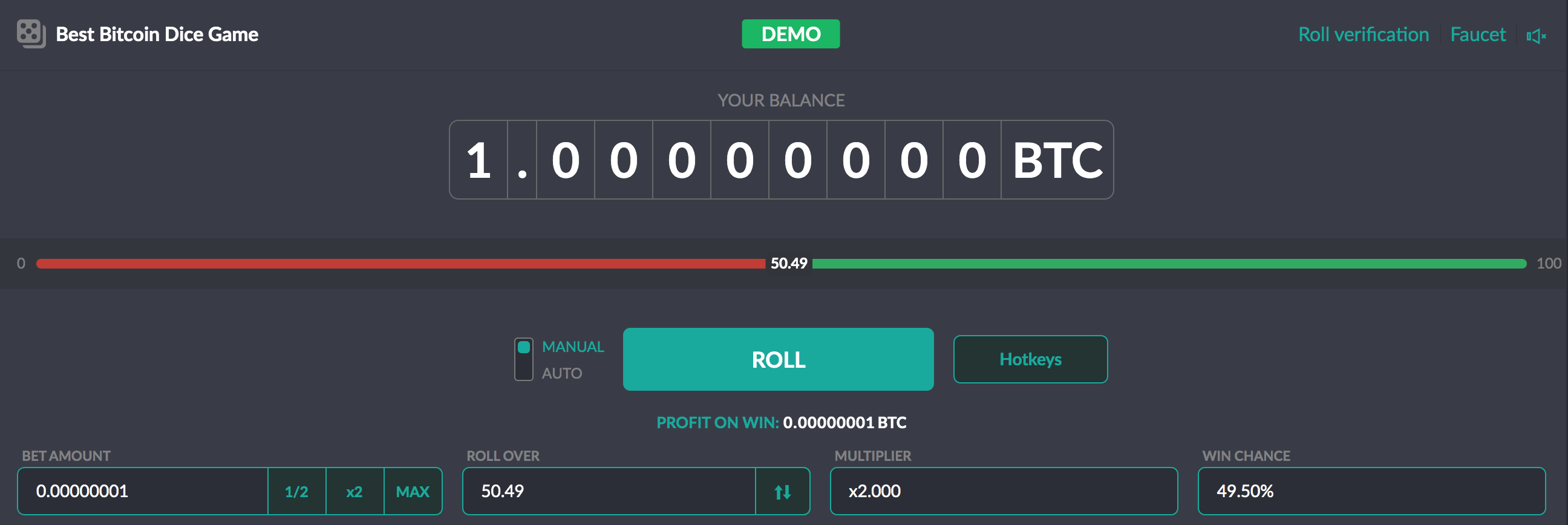 MintDice Bitcoin Casino 