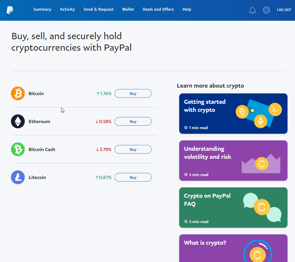 PayPal Cryptocurrency FAQ's | PayPal US