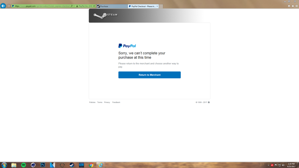 Cannot purchase games using PayPal balance :: Help and Tips