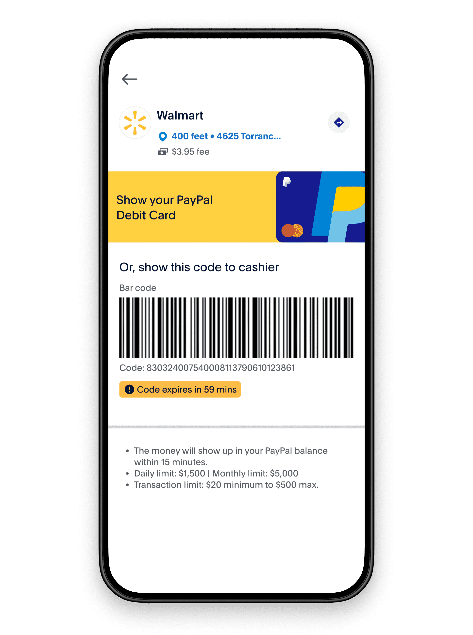 Solved: How do I get cash at Walmart? - PayPal Community