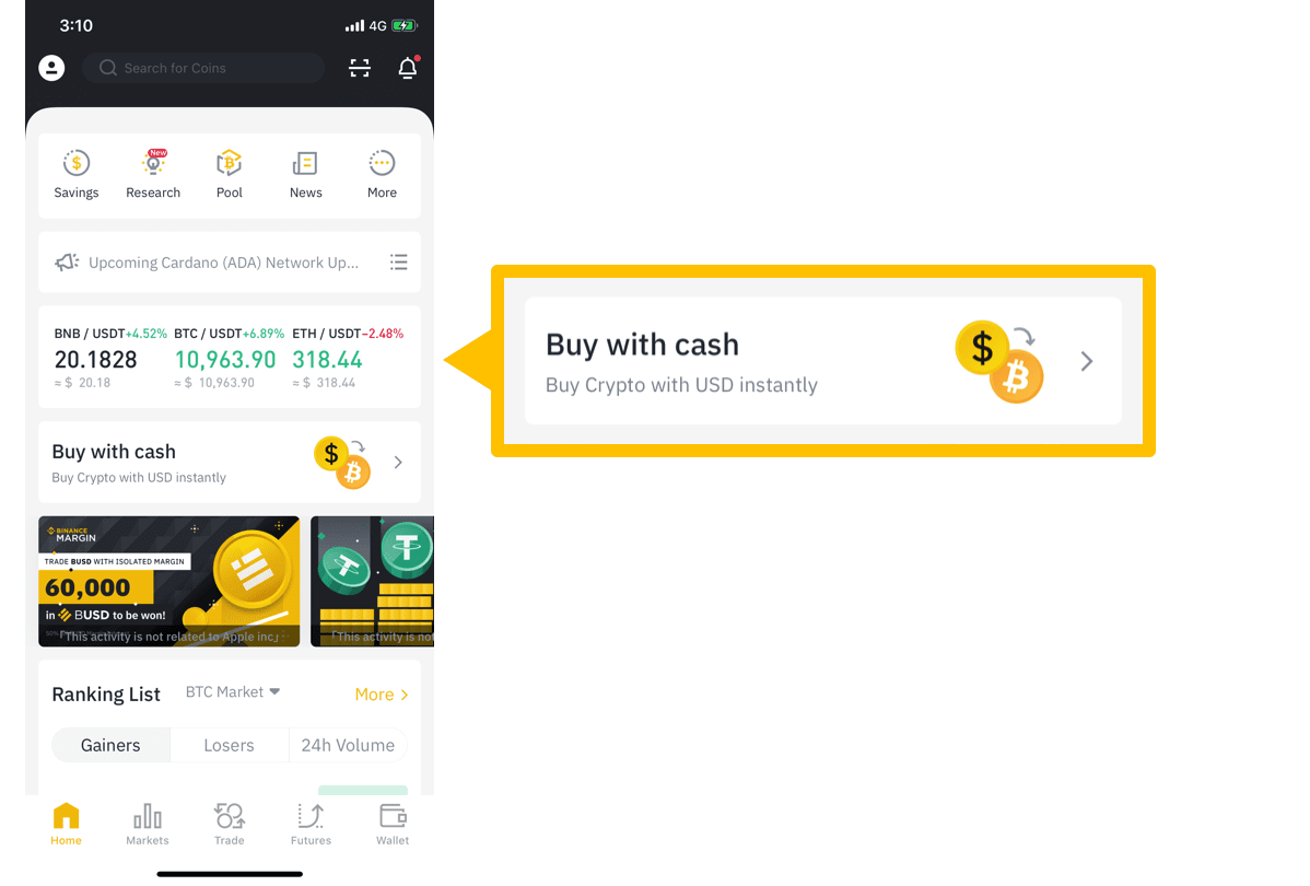 How to deposit and withdraw money in Binance