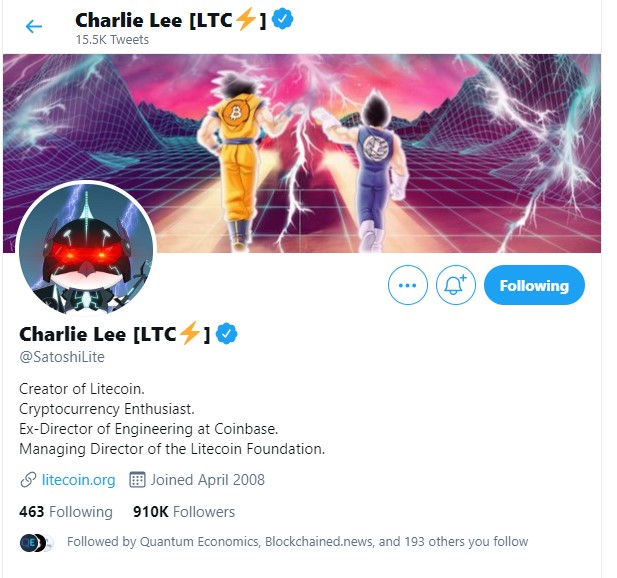 Fake Charlie Lee Tries to Scam People on Twitter | Finance Magnates