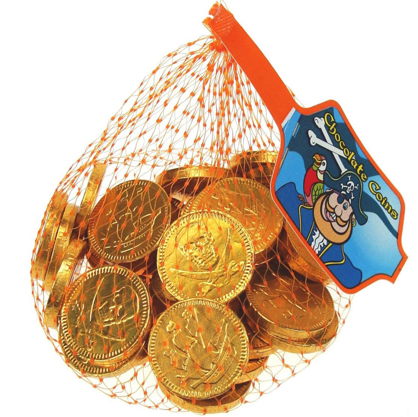 Gold farthing chocolate coins - Chocolate Trading Co