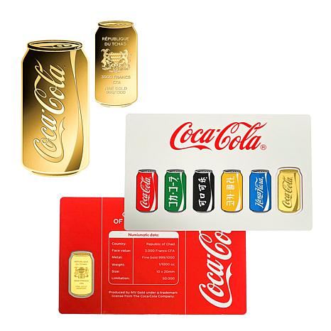 COCA COLA CAN 1/ Oz Gold Coin Francs Chad 