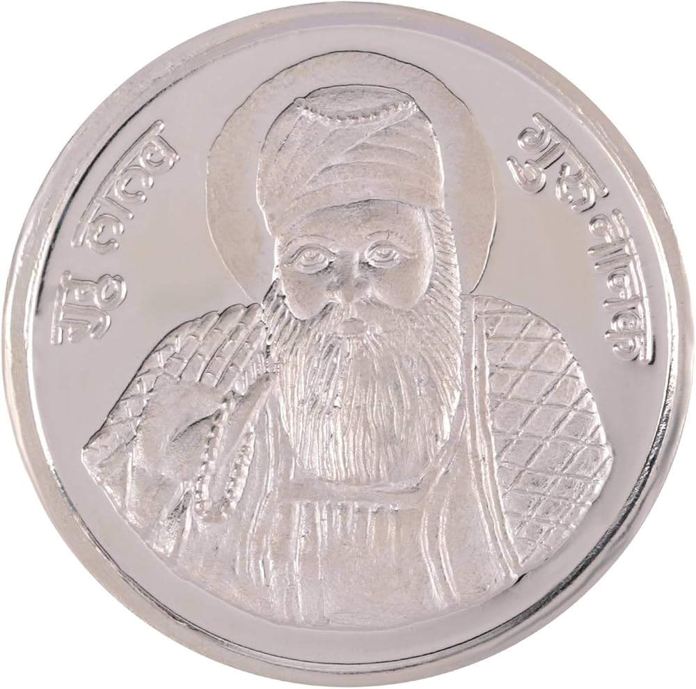 Sikkawala BIS Hallmarked Guru Nanak Ji Color Silver Coin 10 gm - S – bymobile.ru