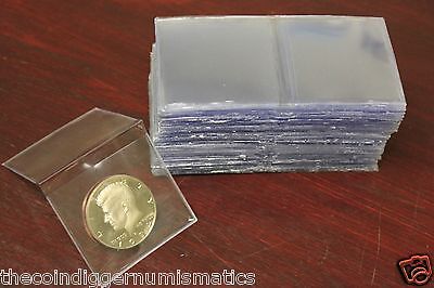 PVC pouches w x h mm for coins + sleeves, 20