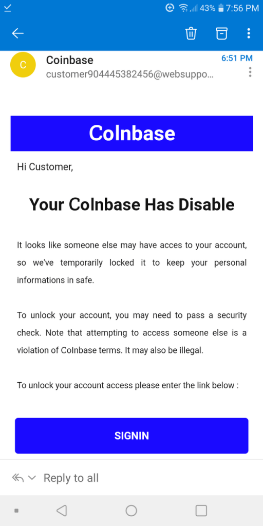 Fake Coinbase Support Email: How to Spot and Avoid Them