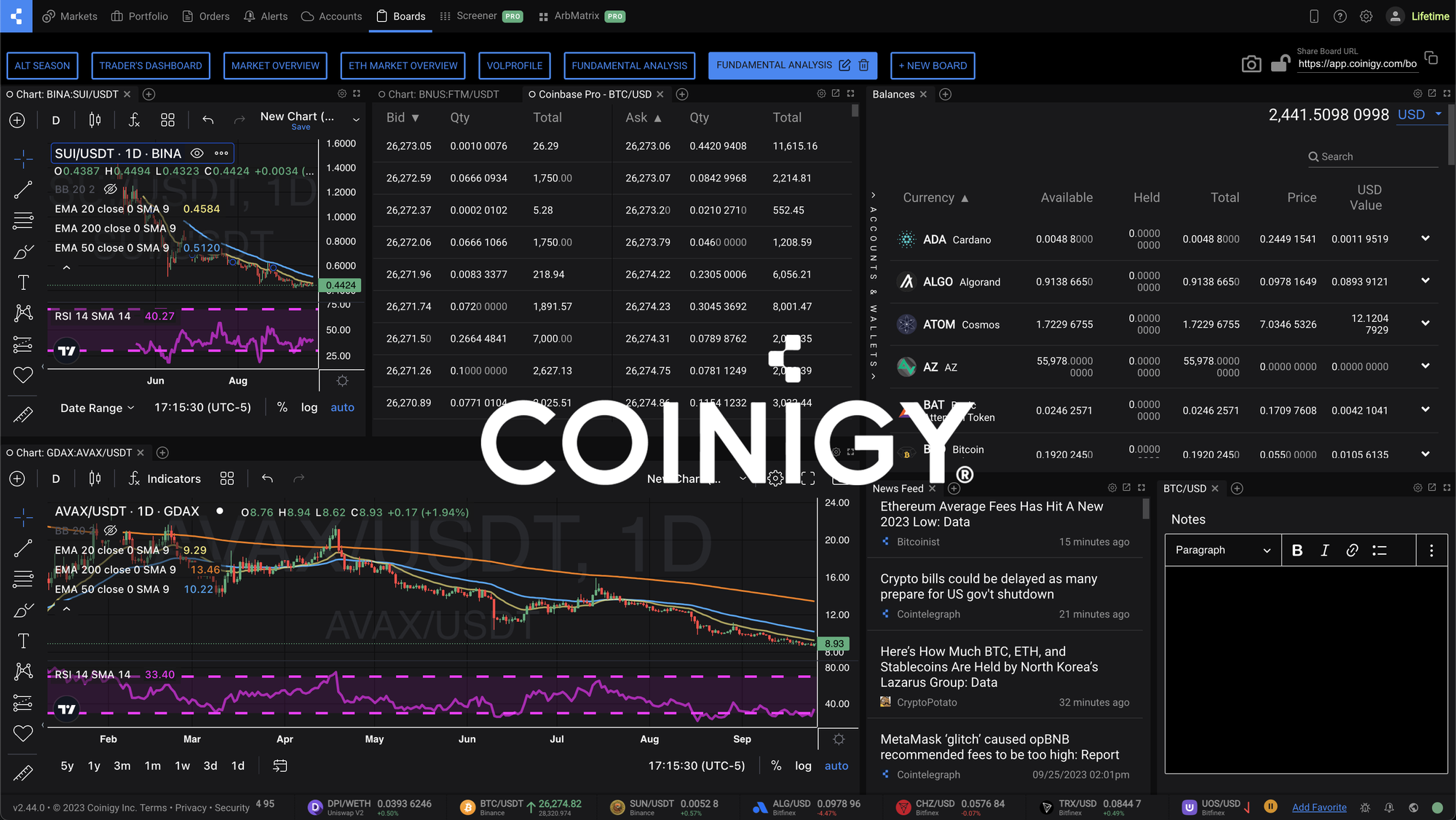 Coinigy Public cryptocurrency Api in | JSON API APP