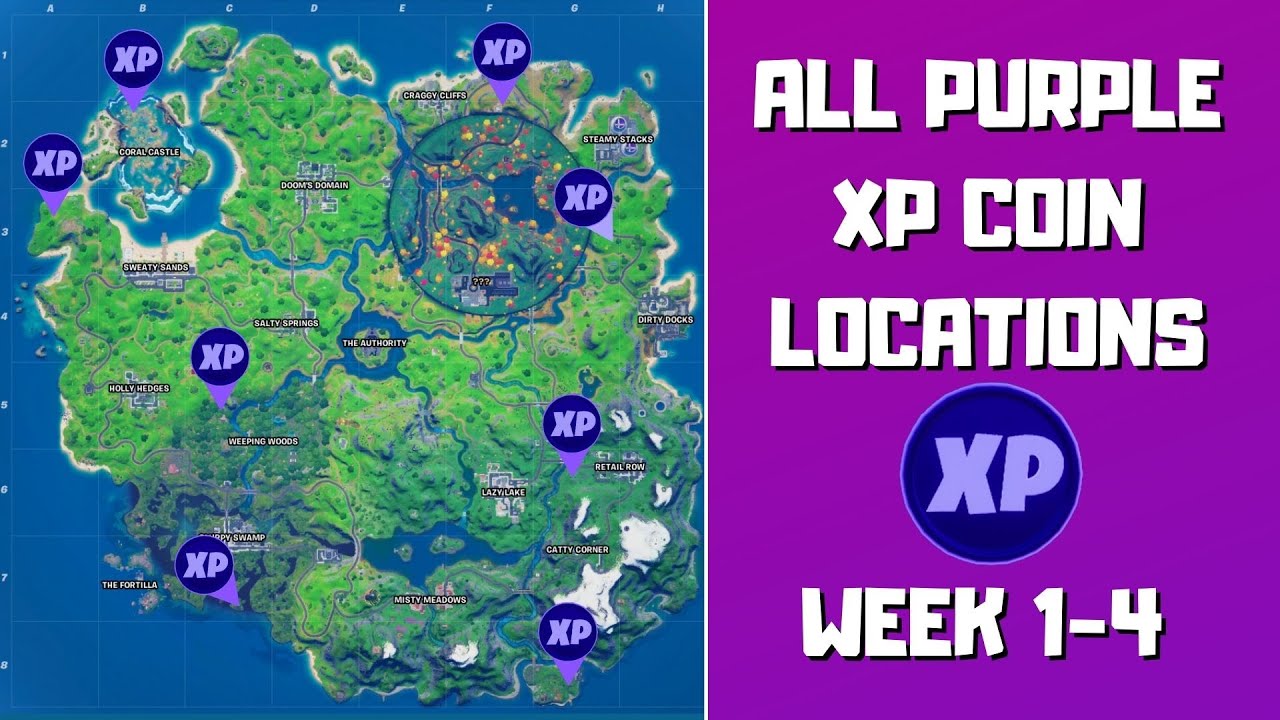 Fortnite Chapter 2 Season 4 Week 8 XP Coin Locations Guide