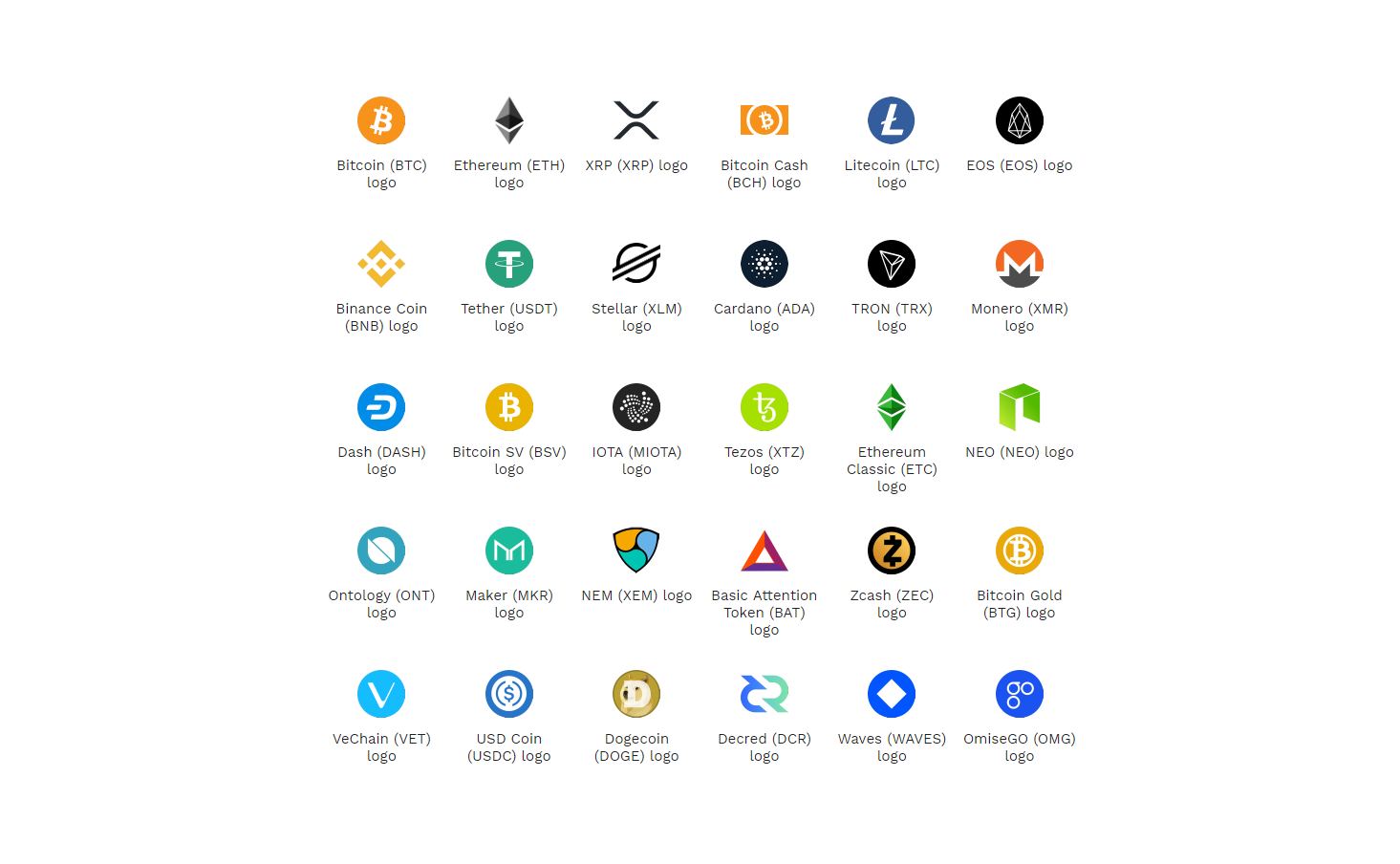 CryptoFont - Cryptocurrency API icons and webfont