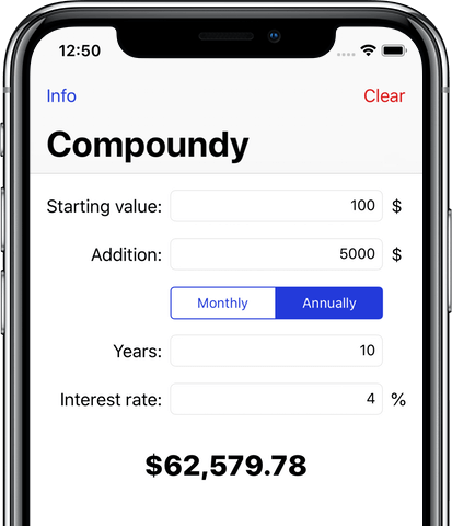 ‎Compound Interest Calculator F on the App Store