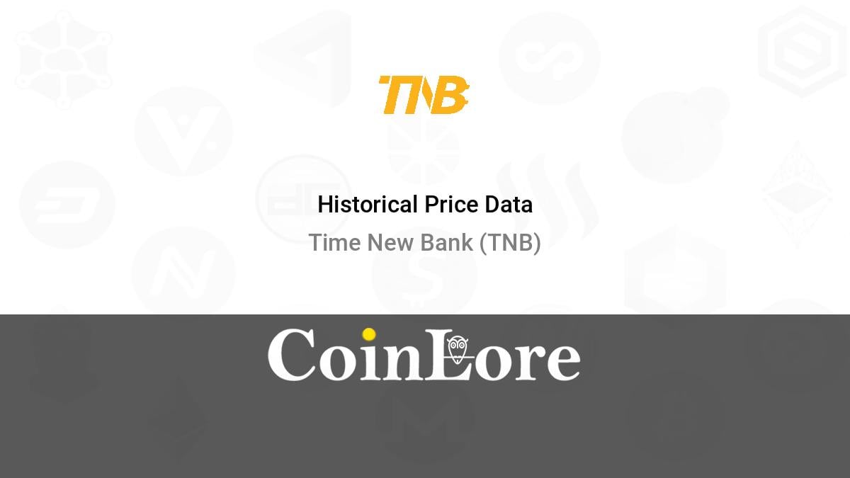 Time New Bank Price Today - TNB Coin Price Chart & Crypto Market Cap