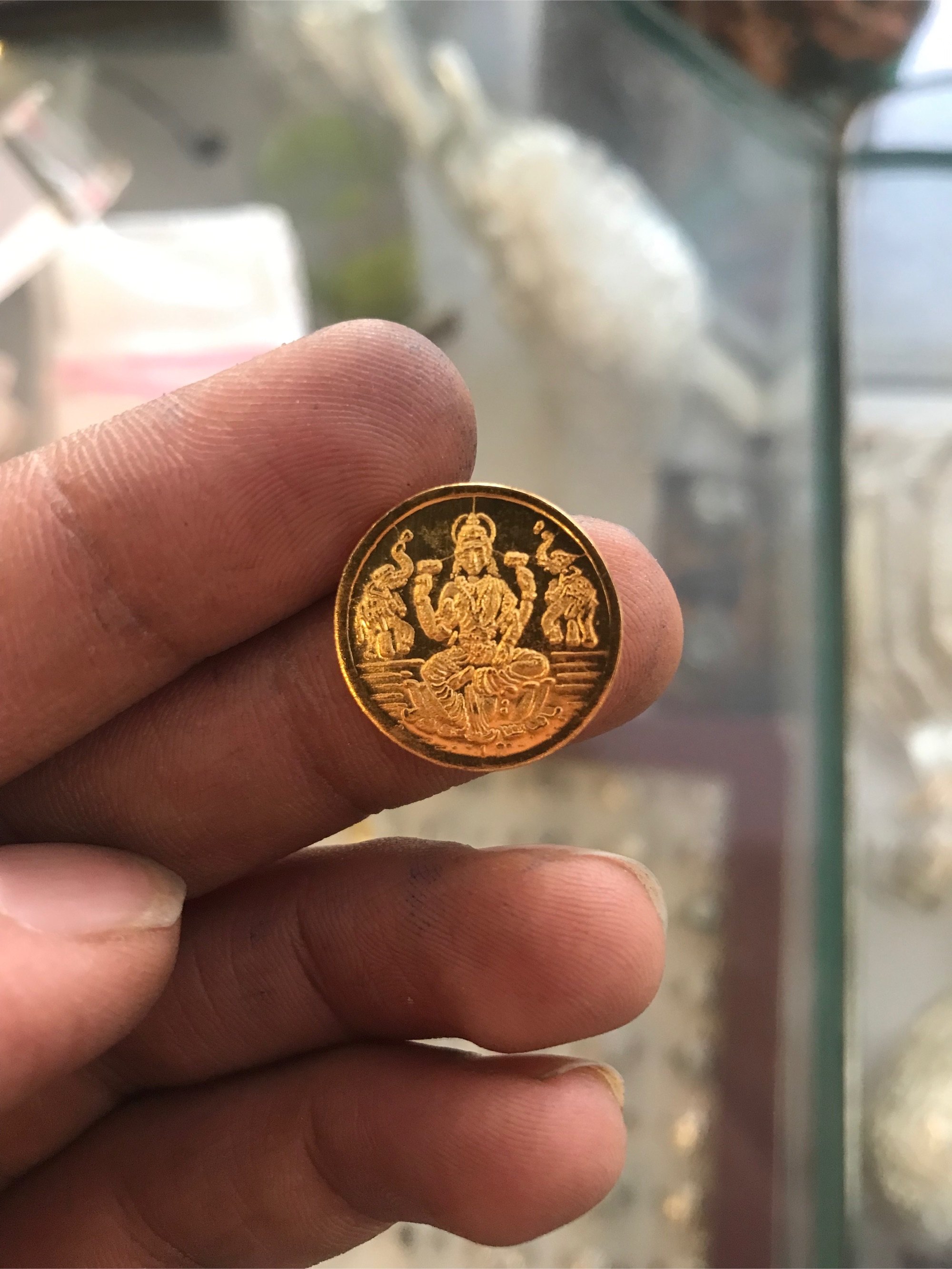 Goddess Lakshmi 2 Gram Yellow Gold Coin