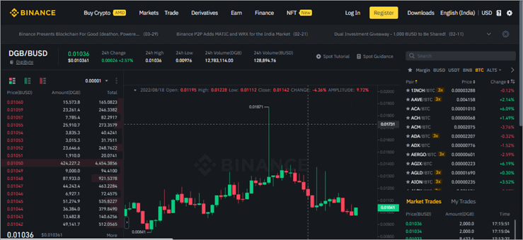 BNB to DGB swap | Exchange Binance coin to DigiByte anonymously - Godex