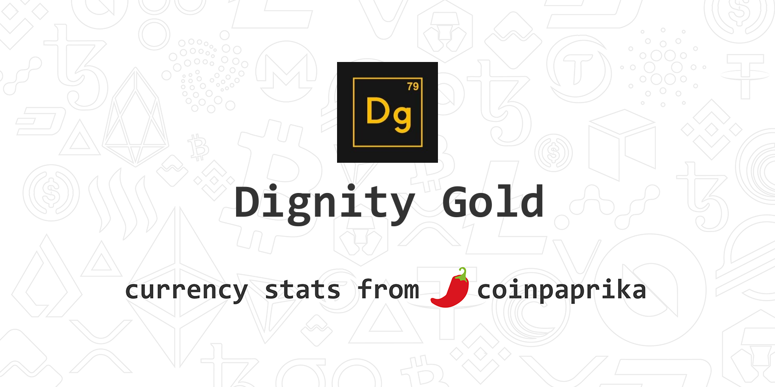 Dignity Gold (DIGAU) live coin price, charts, markets & liquidity