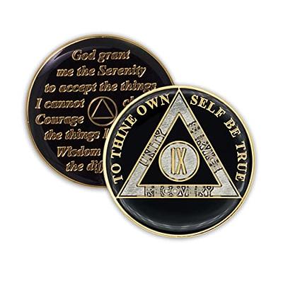 9 Year Twisted Tree of Life Sobriety Mint AA Medallion/Chip/Coin Black — AA Medallion Store