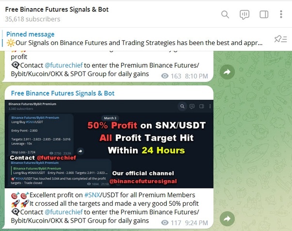 + Best Binance Futures Signals Telegram Channels List 