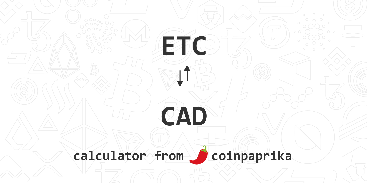 Ethereum Classic (ETC) Price CAD | News, Trends & Charts | Bitbuy