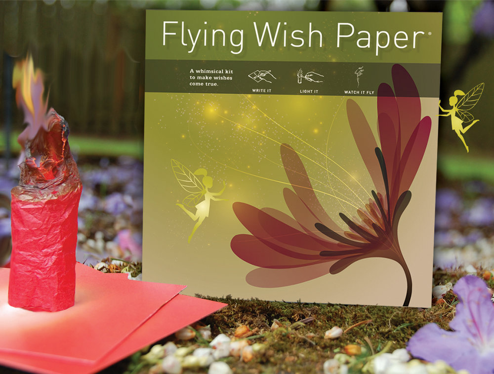 Mindful - Flying Wish Paper - 15 wishes kit - Saratoga Botanicals, LLC