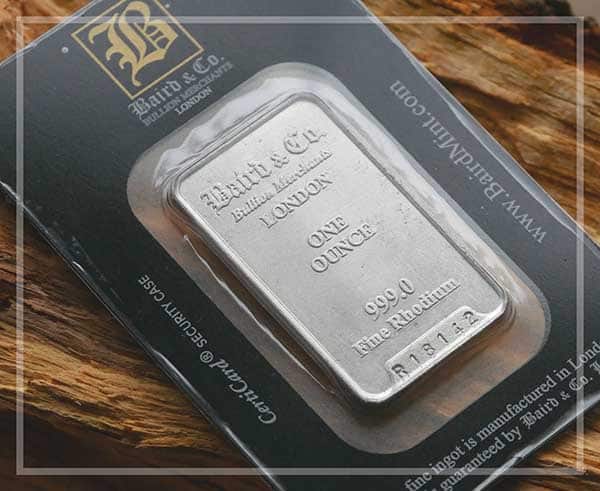 PAMP Suisse Rhodium Bar - Dave And Co Metals