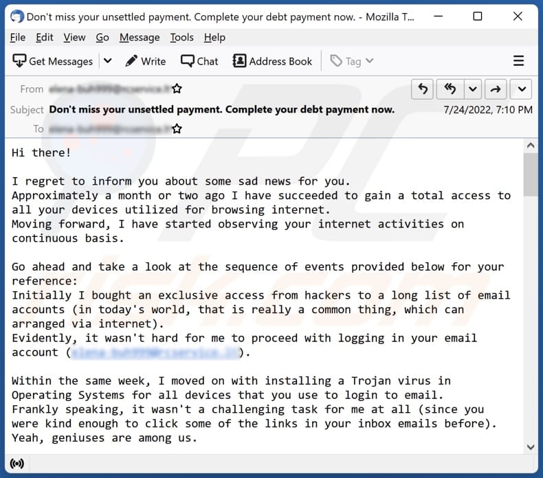 Receiving spam emails where they are asking me to pay them money through bitcoin - Gmail Community