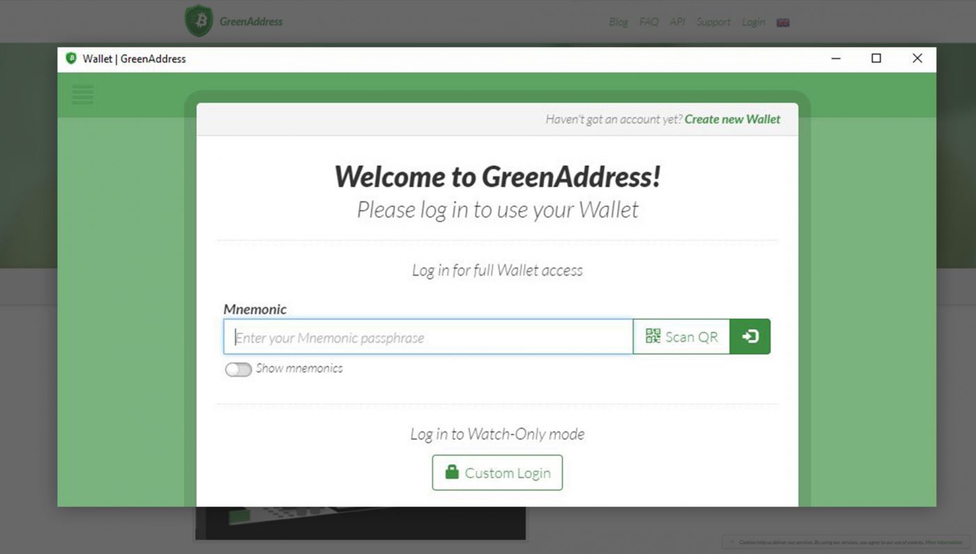 GreenAddress - Mobile - iOS - Choose your wallet - Bitcoin