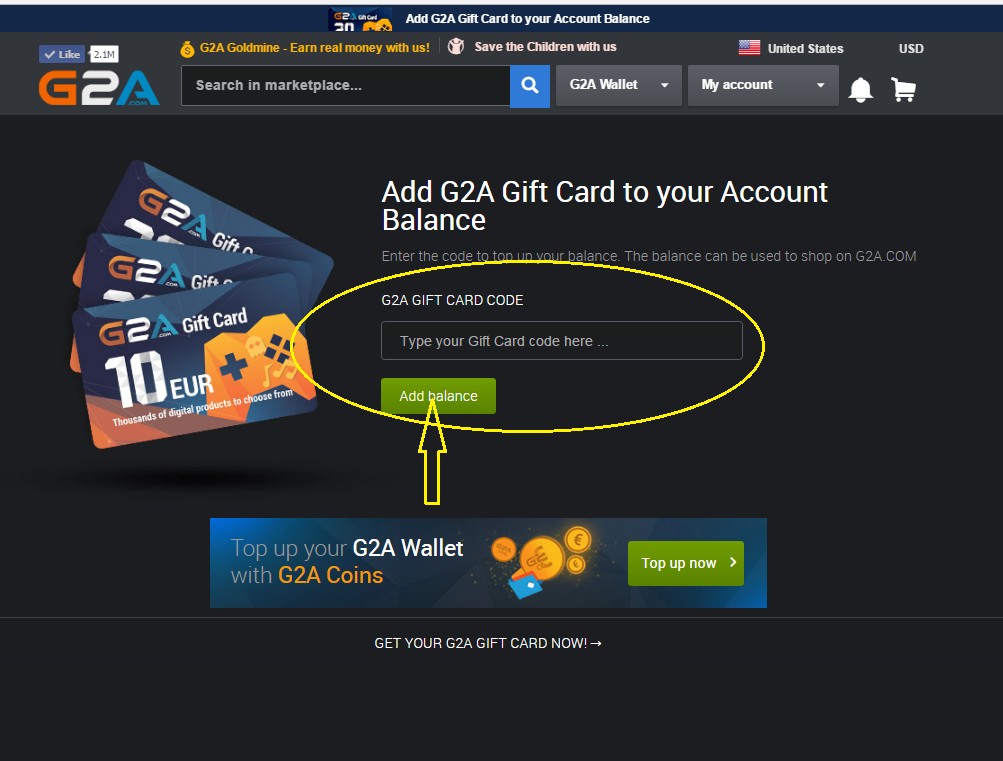 EUR 10 G2A Gift Card – Online Digital Game Store