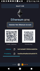 Generate and get ETHEREUM ETH wallet address. Create paper private key.