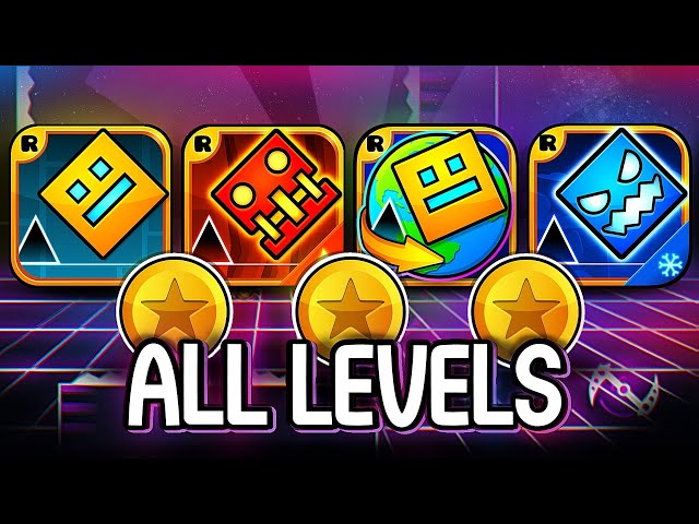 Every Geometry Dash Level! ALL COINS! (GD, Meltdown, World, Subzero) | Geometry, Dash, Meltdowns