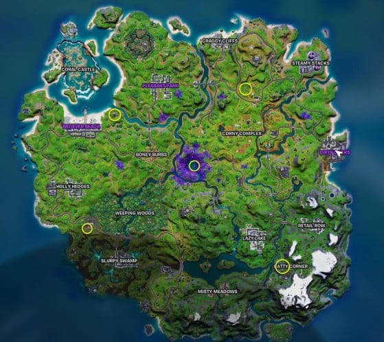 All XP Coin Locations - Fortnite Chapter 2 Season 5 - Green, Blue, Purple, Gold - Gamepur