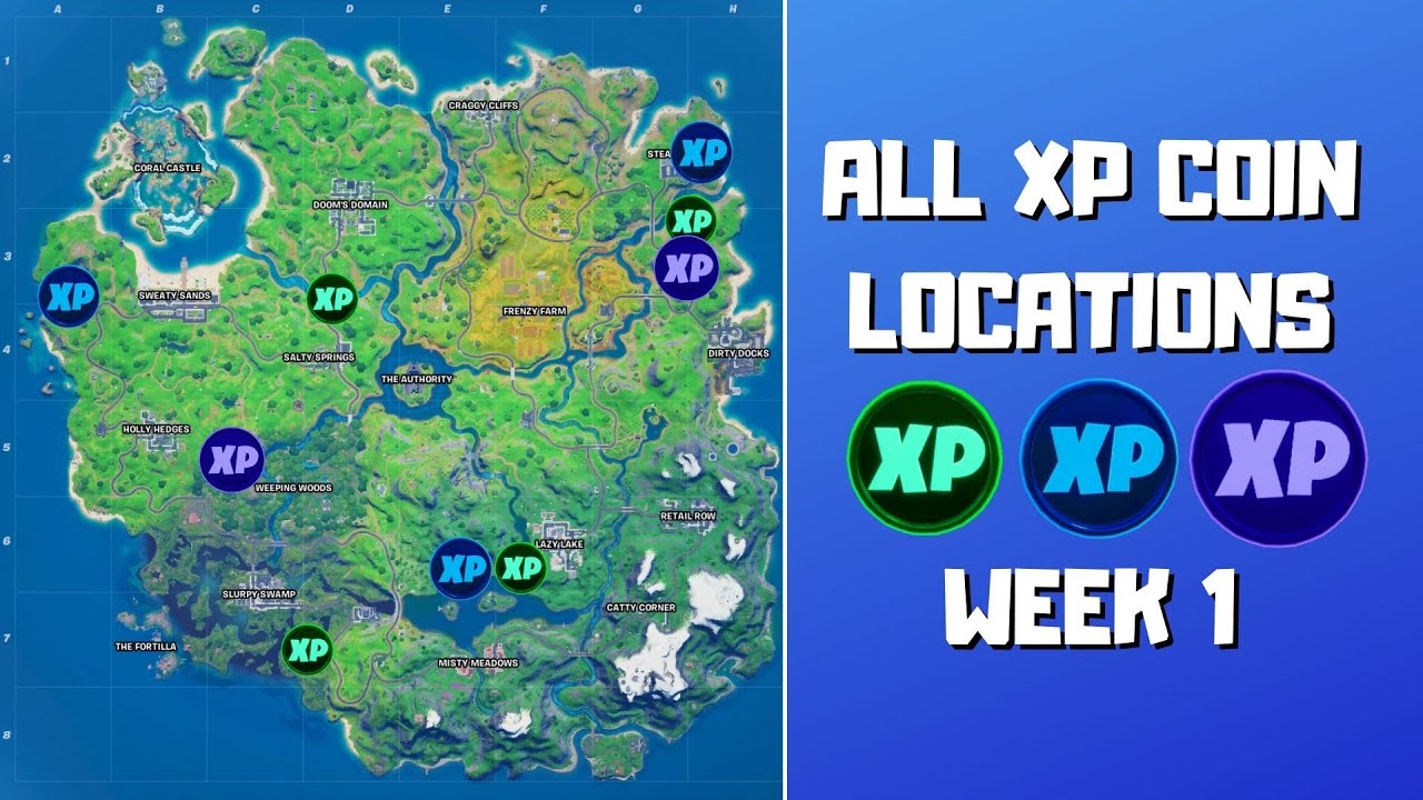 All Fortnite Season 4 Week 5 XP Coin Locations